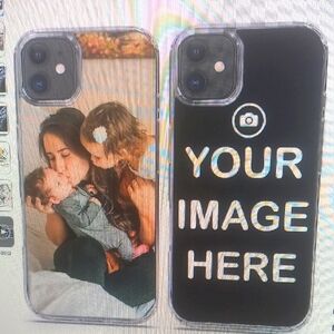 Black Customizable iPhone Case with Camera Cutout